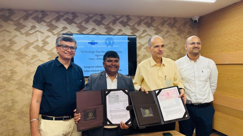 Technology transfer and licensing agreement at IIT Bombay, 5 May 2026; photographs shared by IIT Bombay and Prof. Swatantra P Singh.
